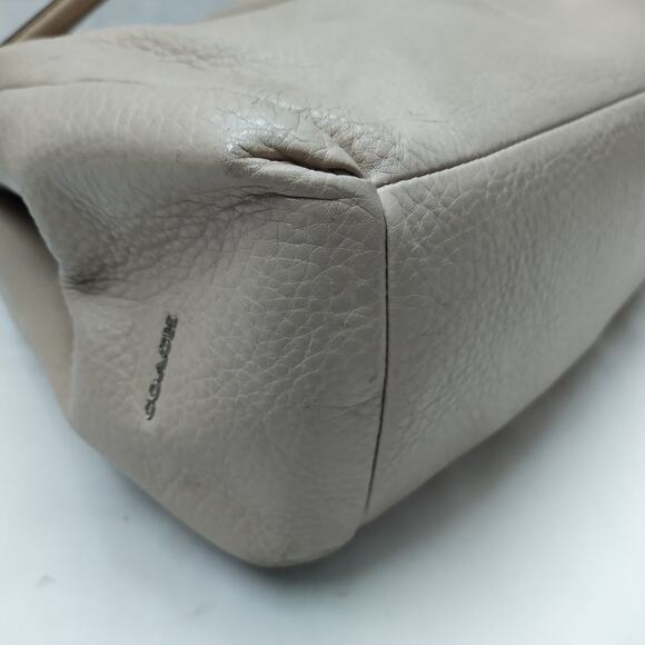 Coach Phoebe Beige Pebbled Leather 3 Compartments Shoulder Bag - Picture 10 of 16